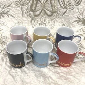 Harrods - espresso mugs set of 6 - NWOT